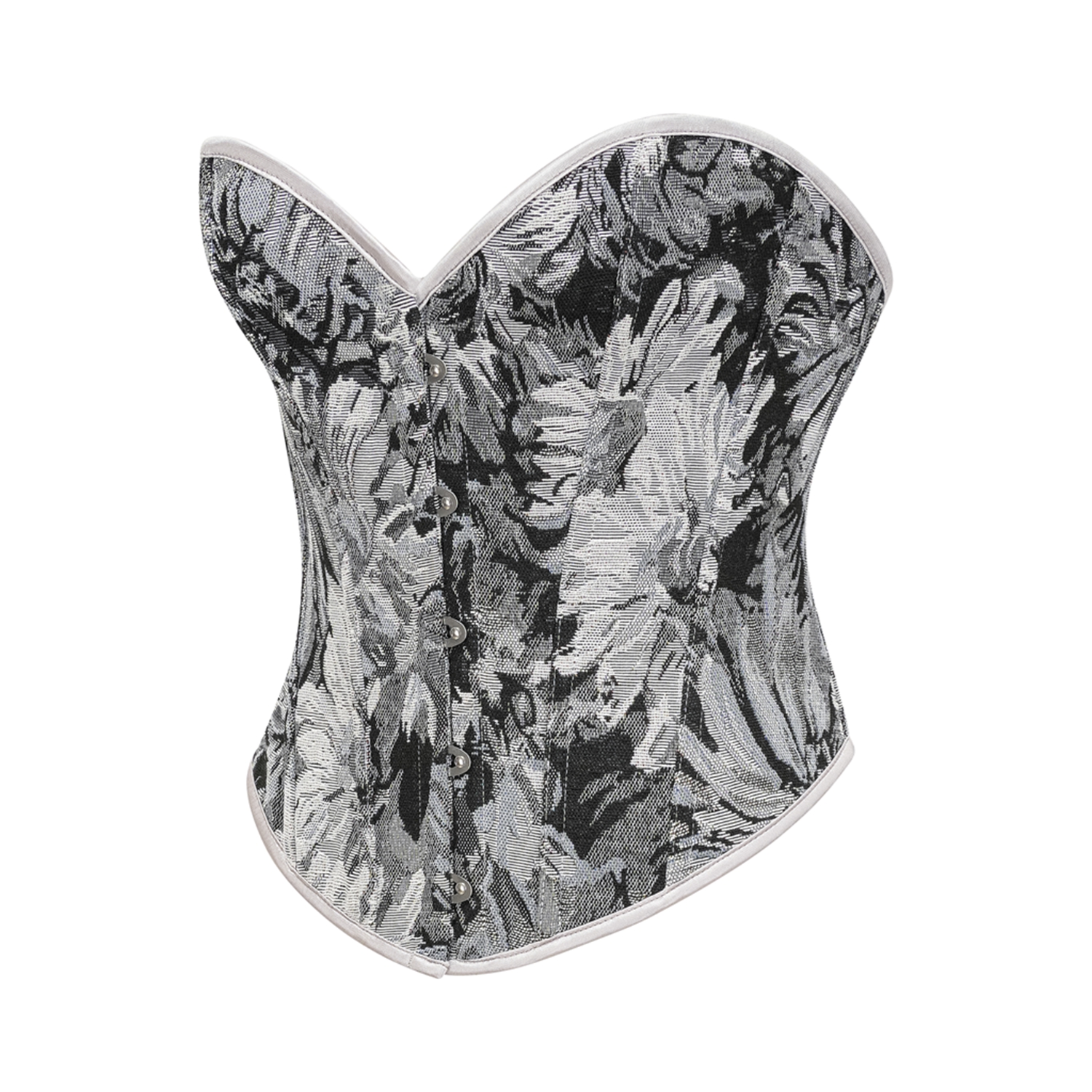 Vintage Floral Jacquard Overbust Corset Medieval Corset Top